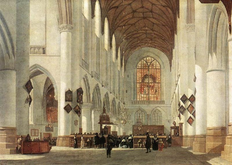 BERCKHEYDE, Job Adriaensz Interior of the St Bavo Church at Haarlem fs oil painting picture